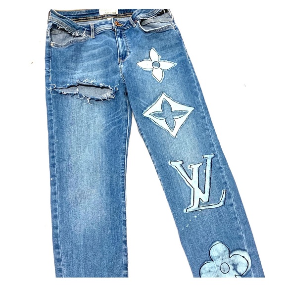 CUSTOMIZED monogram jeans - Picture 2 of 2